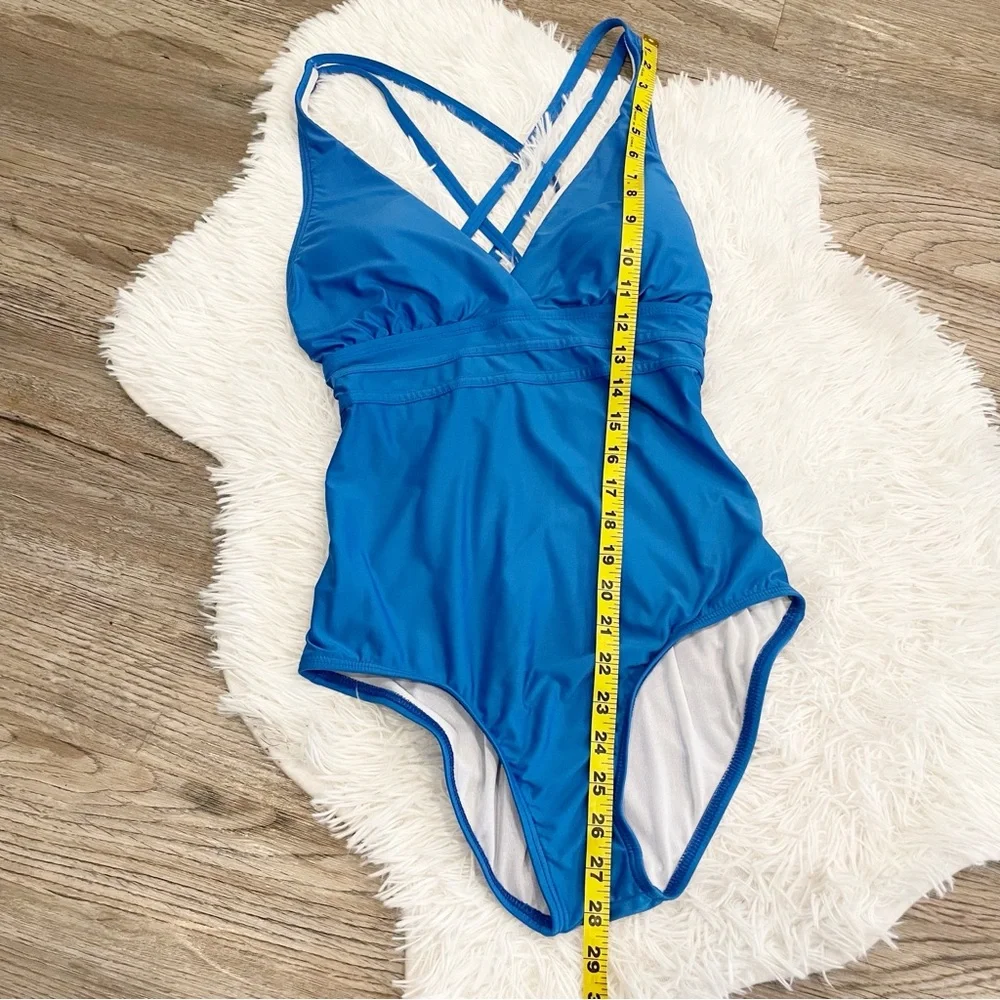 Athena One-Piece Swimsuit Bathing Suit Santorini 8 Medium Resort Vacation